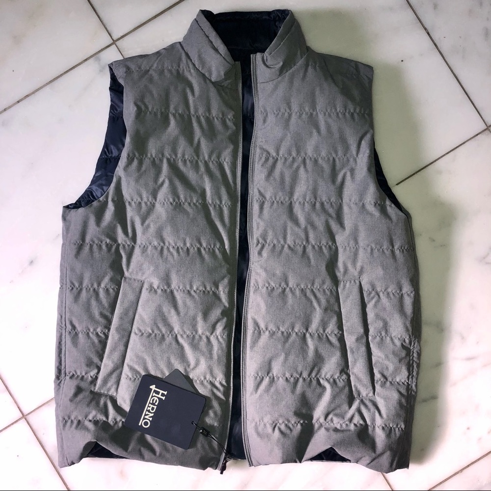 🆕 Men's Herno Men's Reversible Vest PI0305U 12051 9265 - Picture 5 of 6
